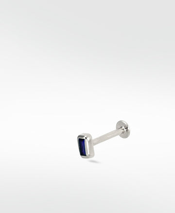 Sapphire Baguette Labret Earring - Lark and Berry